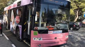 Украинский троллейбус!) Троллейбус Богдан Т701.11 на 1 маршруте в Ялте