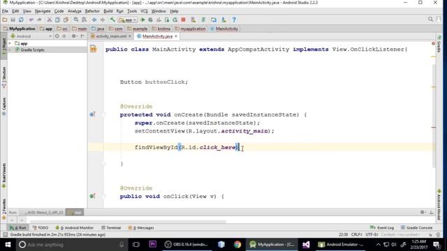 Android Tutorial | On Click Listener with Toast Message Android Studio смотреть онлайн