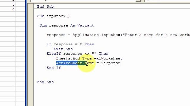 Excel VBA Input Box to Create a New Worksheet - Download files at ExcelVBASql.com! смотреть онлайн