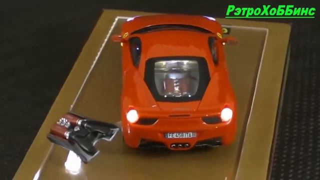 Коллекционный Ferrari 458 в масштабе 1:43 с светодиодом смотреть онлайн
