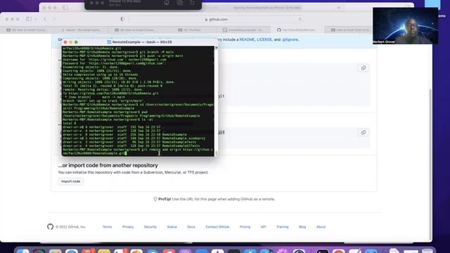 Junior iOS Developer Course - Connect repository to a remote repository on GitHub via Terminal смотреть онлайн