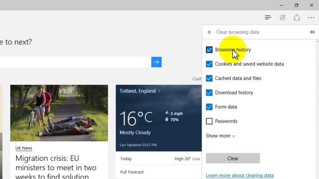 How to delete browsing history on Microsoft Edge смотреть онлайн