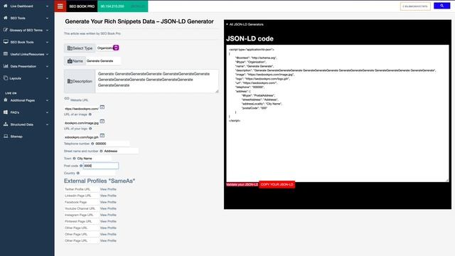 Generate Your Rich Snippets Data – JSON LD Generator смотреть онлайн