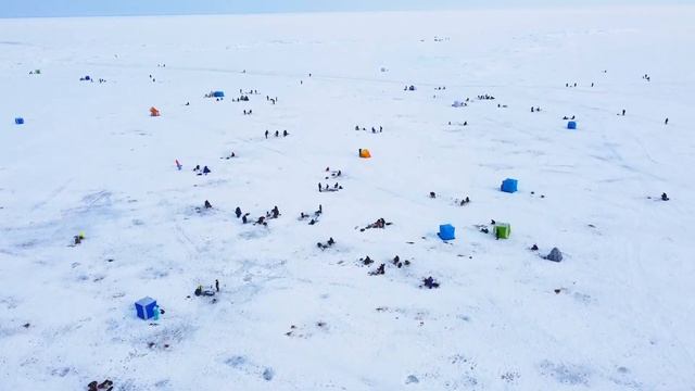 Коптер DJI MINI 2 первый полёт зимой . Сахалинская зимняя рыбалка 2021г, с.Стародубское.