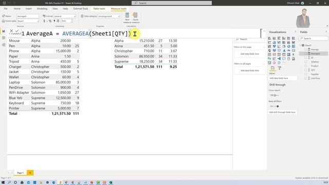 Power BI DAX for Beginners: AVERAGE, AVERAGEA, AVERAGEX смотреть онлайн