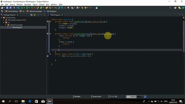 How To Write A Sorting Algorithm In Java | QuickSorting смотреть онлайн