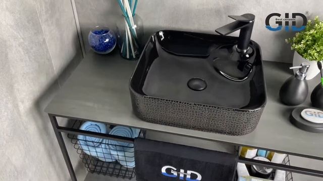 Черная раковина для ванной Gid D1305h004 смотреть онлайн