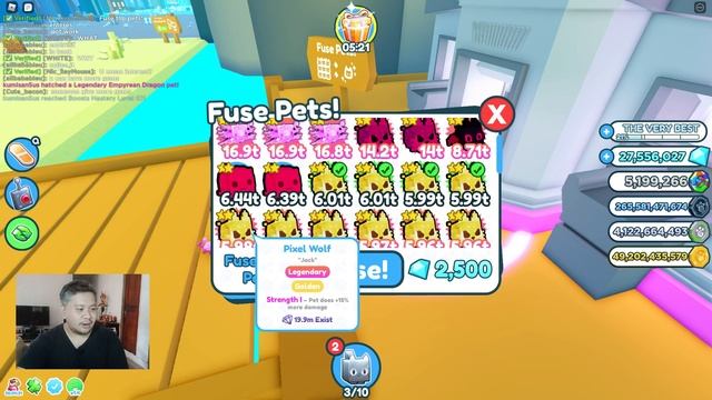 easy MYTHICAL new FUSE material! 8-bit pixel update! PET SIMULATOR X ROBLOX смотреть онлайн