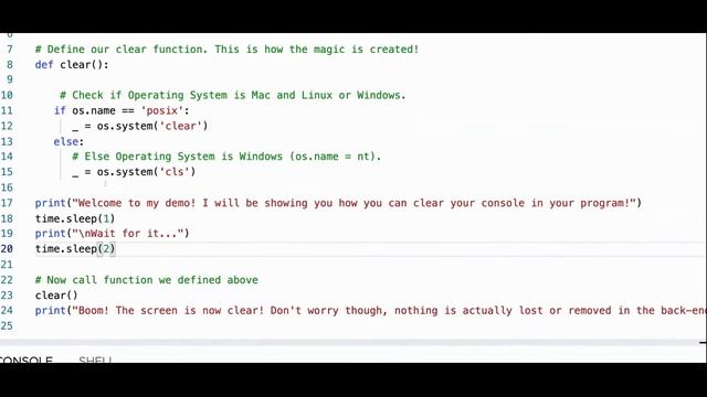 Clear That Screen! Python смотреть онлайн