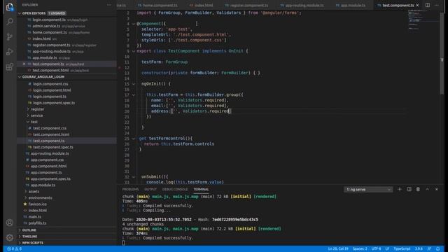 Angular reactive form submit form value and validations Angular 8 смотреть онлайн