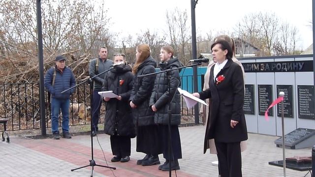 Открытие памятника воинам ВОВ и воинского захоронения. Поселок Калачеевский, 04 ноября 2023г. смотреть онлайн