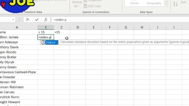 Create More Accurate Standard Deviations for NBA Players using Excel Spreadsheet смотреть онлайн