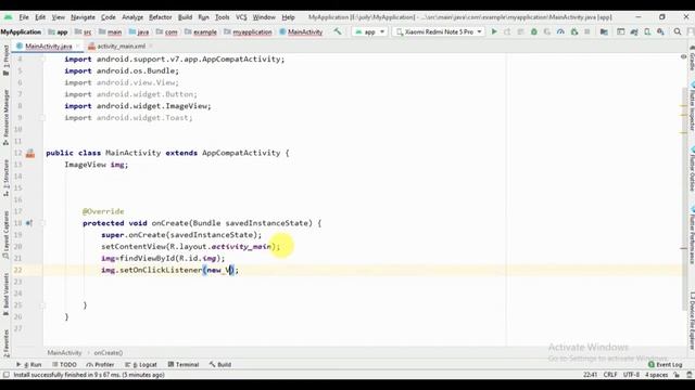 Anddroid Beginner- ImageView setOnclickListener Android. смотреть онлайн