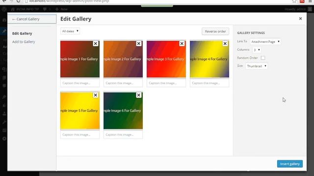 how to insert image gallery in WordPress смотреть онлайн