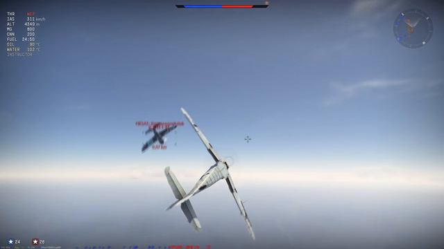 War Thunder Bf109 G-14 vs P-47M смотреть онлайн