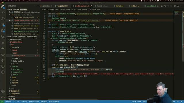 create user - Introduction to Axum 0 6 Project смотреть онлайн