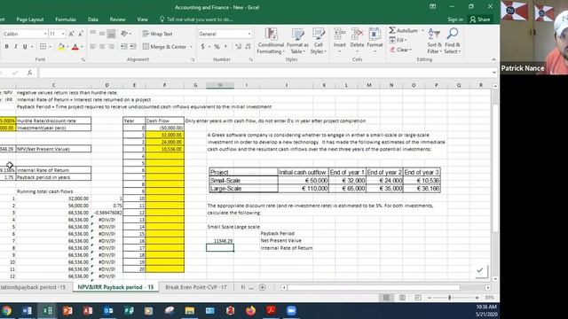 NPV, IRR & Payback Period смотреть онлайн