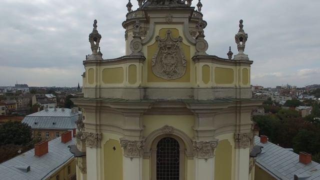Полёт над собором Святого Юра во Львове 1часть (Flying over St. George's Cathedral in Lviv) смотреть онлайн