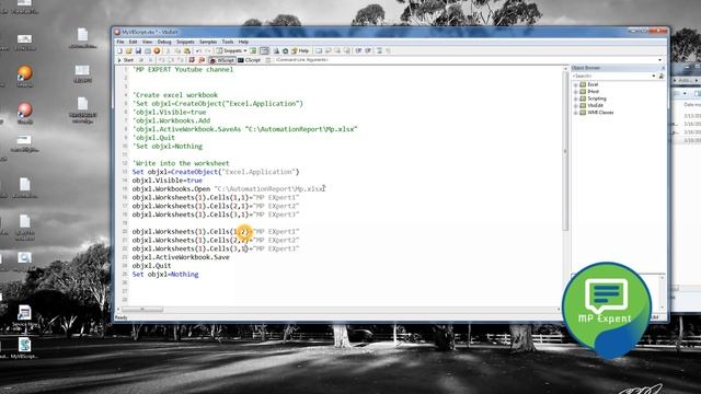 VB Script Episode: 9 (Reading and Writing with Excel object in VB) смотреть онлайн