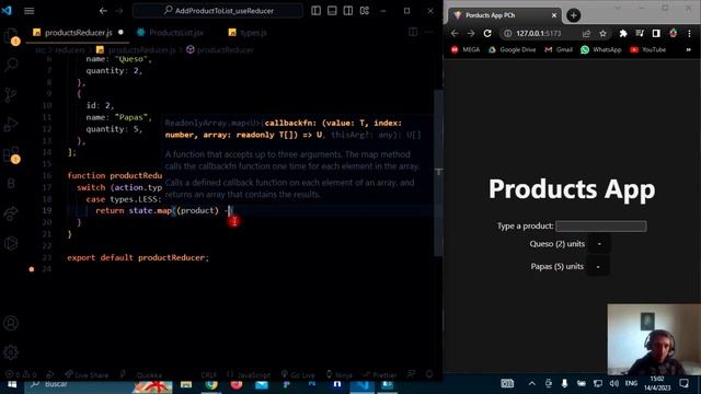 Products App (React) con hooks useReducer, useState, useRef смотреть онлайн