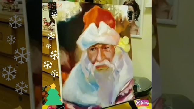Портрет Деда Мороза.#маслонакартоне #живопись #портретназаказ #портрет #дедмороз #art #artwork смотреть онлайн