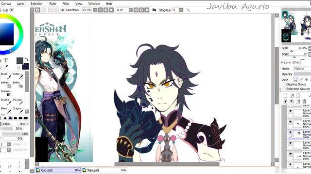 [SpeedPaint] Xiao from Genshin Impact смотреть онлайн