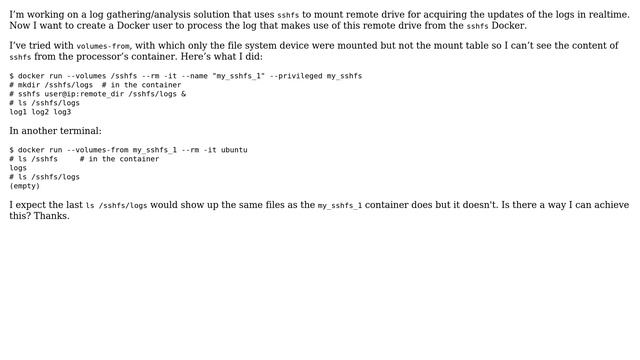 How to share mounted volumes to a different Docker instance? смотреть онлайн