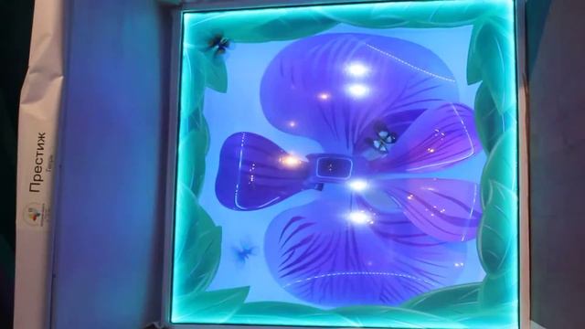 Натяжной потолок от компании ПРЕСТИЖ г.Тверь "Орхидея 3D" смотреть онлайн