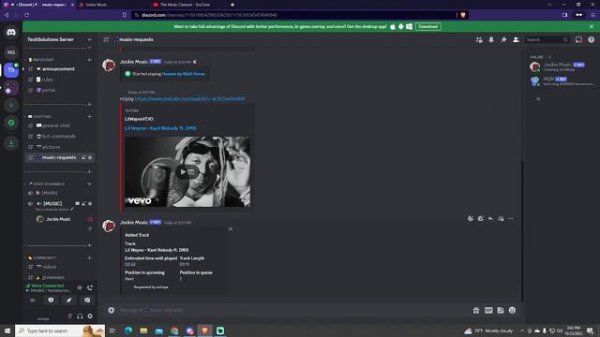 How to Add YOUTUBE MUSIC BOT To Discord Server - 2024 Method