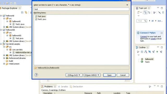 Eclipse Tutorial 2 : Searching Classes and Files смотреть онлайн