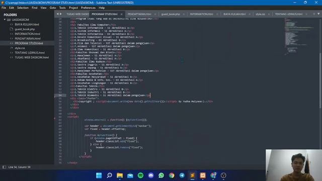 membuat web dengan html css java script dan php (UAS DASKOM) смотреть онлайн