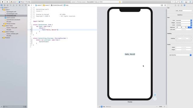 Интерфейс Xcode и SwiftUI для чайников смотреть онлайн