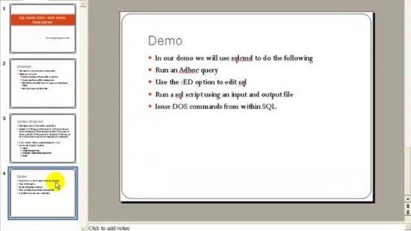 sql server tutorial on sqlcmd