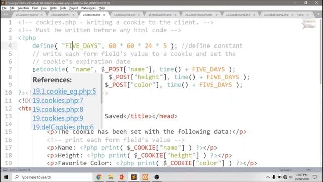 WT Mod 6 PHP Part 7 Cookies and Session смотреть онлайн