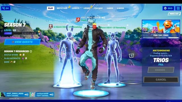 Fortnite India Live Streaming Nvidia 1650S 4GB GDDR6 i3 9100f HyperX Cloud Earbuds AMIT_RIKKU_INDIA смотреть онлайн