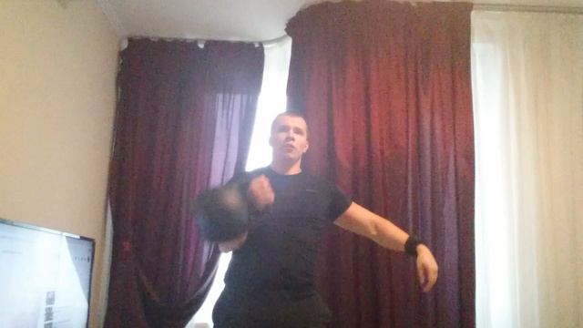 Жим гири 40кг по длинному циклу. смотреть онлайн