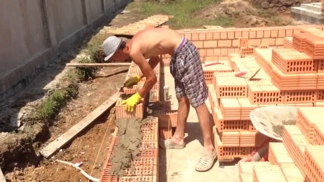 Кирпичная кладка специалистом часть 2
