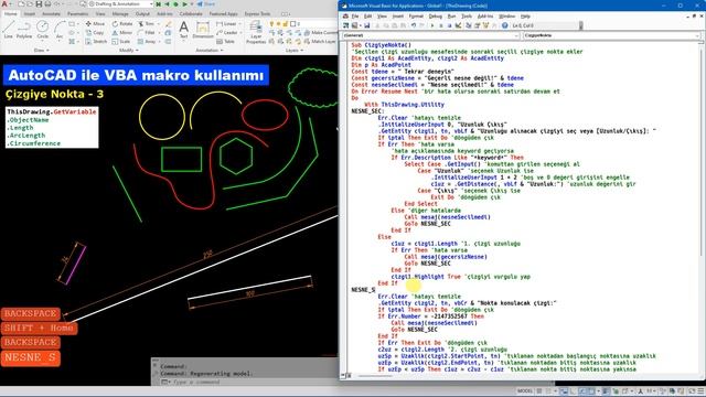 AutoCAD VBA #27. Çizgiye Nokta-3 смотреть онлайн