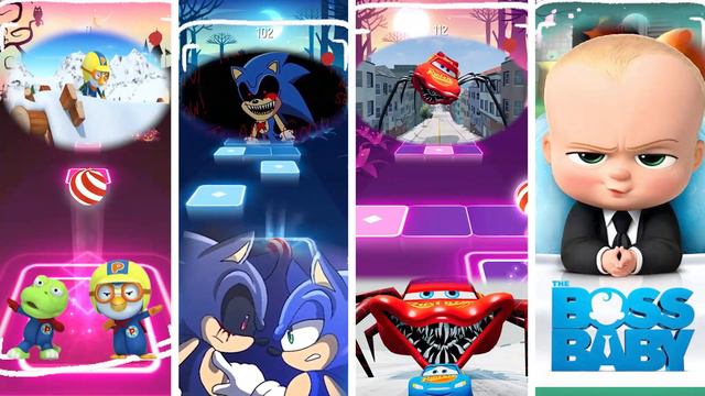 Pororo the Little Penguin 🆚 Sonic Exe 🆚 McQueen Eater 🆚 Baby Boss | Tiles Hop EDM Rush смотреть онлайн