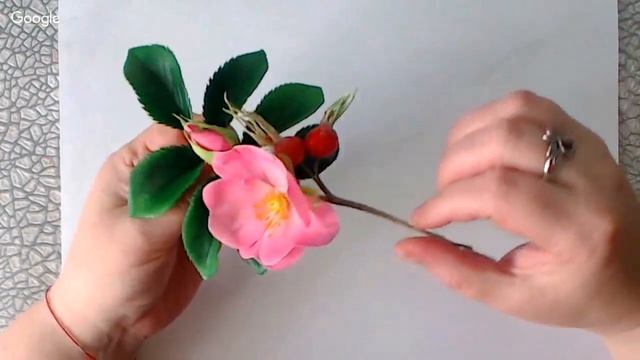 Приглашение на мастер класс "Шиповник из фоамирана" смотреть онлайн