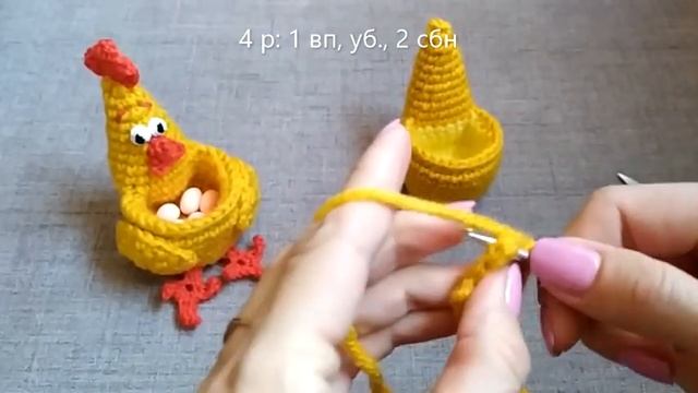Мастер-класс Пасхальная курочка Клуша крючком. Easter chiken crochet смотреть онлайн