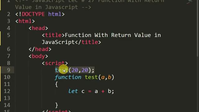Javascript Functions With Return Value Javascript Tutorials For Beginners Javascript Lectures Serie смотреть онлайн