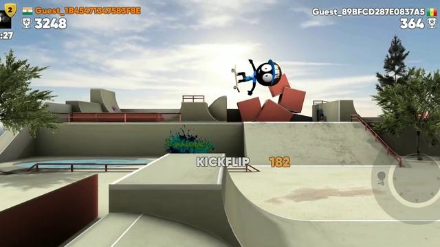 Stickman skate battle- #match online|Gameplay|Android game| смотреть онлайн