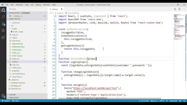 Protected Routes in React смотреть онлайн