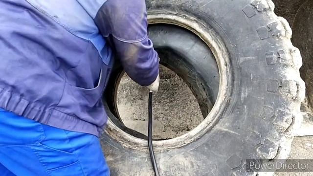 Liugong CLG 835, шина ураган, замена камеры за 30-35 мин., ремонт в реальном времени. смотреть онлайн