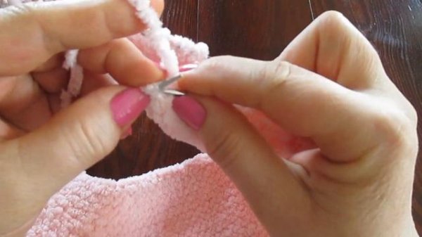 плюшевая кофта с капюшоном вязаная спицами