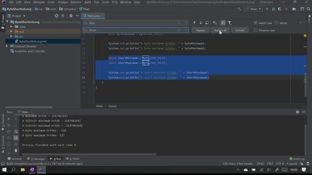 Java alapismeretek 11. Primitív adattípusok byte, short, long смотреть онлайн