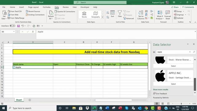 Add real-time stock data from Nasdaq in Excel смотреть онлайн