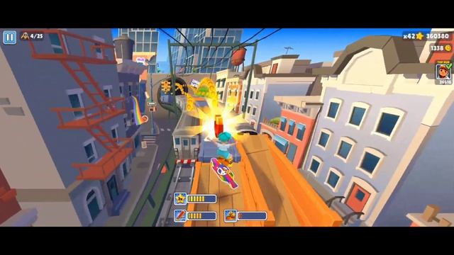 Subway Surfers New York 2023 : featuring Rain + Groovy Board Gameplay HD смотреть онлайн