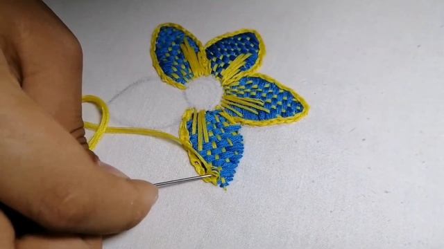Hand Embroidery anchor thread flower, Selected Hand Embroidery Flower work, Needlework class-401 смотреть онлайн
